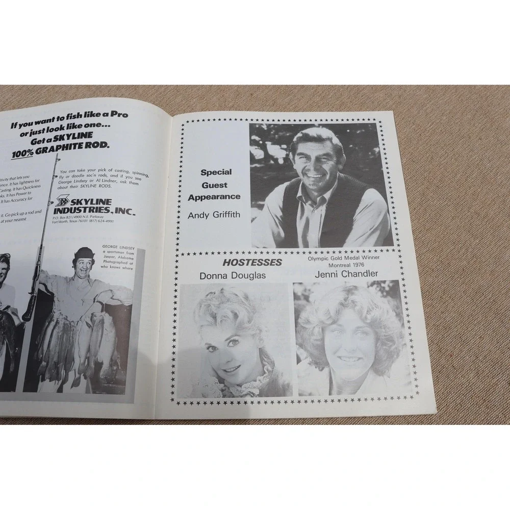 Vintage George Lindsey Celebrity Benefit Belt Buckle and Program Guide